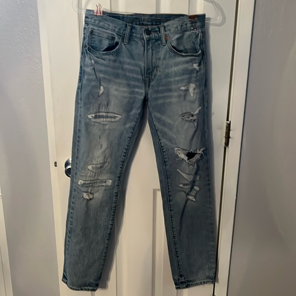 American 🦅 Eagle distressed light blue denim